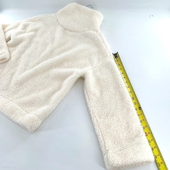 Gap Body Sherpa Mock Neck Ivory Pullover Size S/P - Picture 6 of 13